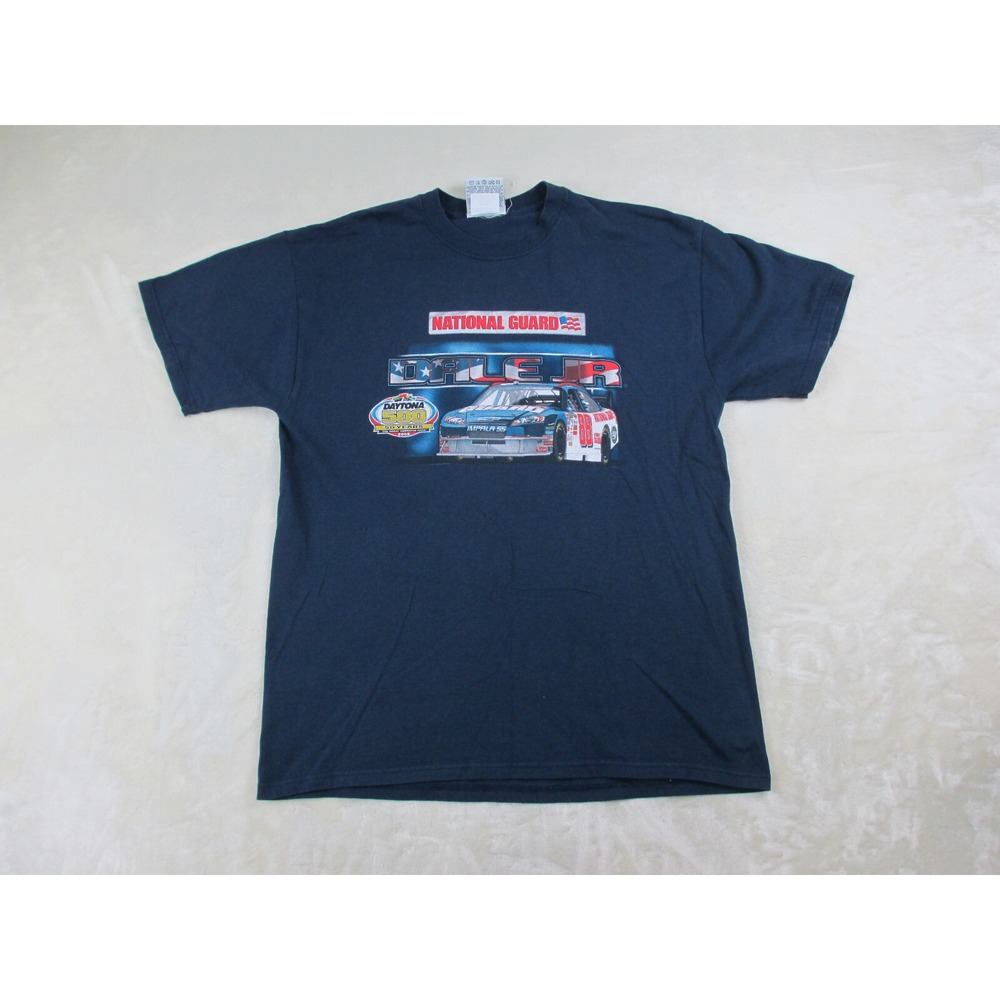 Dale Jr. Winners Circle‎ Shirt Mens Large Blue Nascar Daytona 500 Racing Y2K*